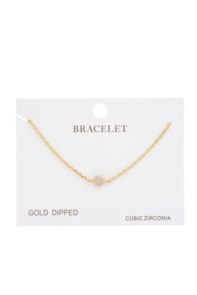 DAINTY CRYSTAL DISC BRACELET