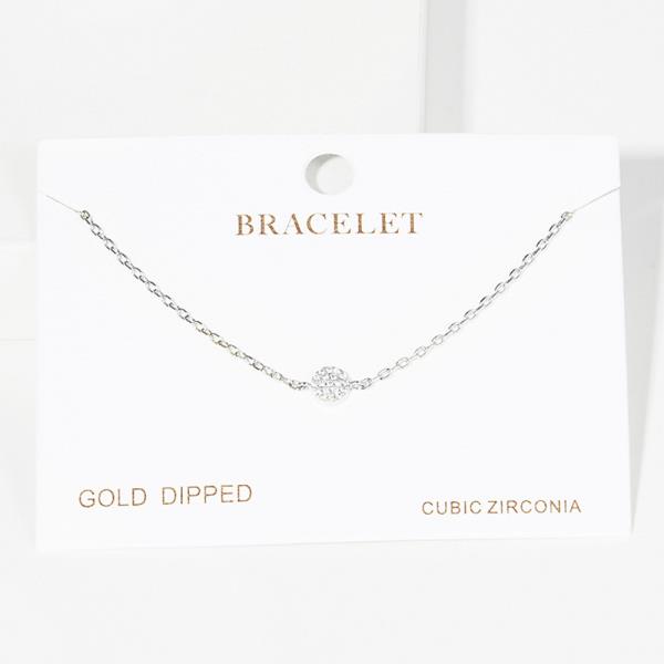DAINTY CRYSTAL DISC BRACELET