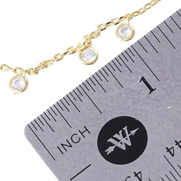 CRYSTAL DANGLE METAL BRACELET