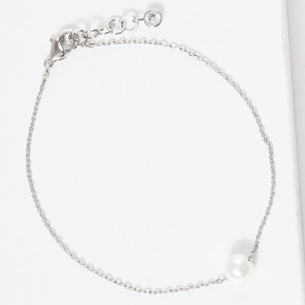 PEARL BEAD METAL BRACELET