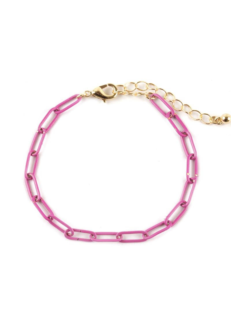 COLOR METAL CHAIN BRACELET