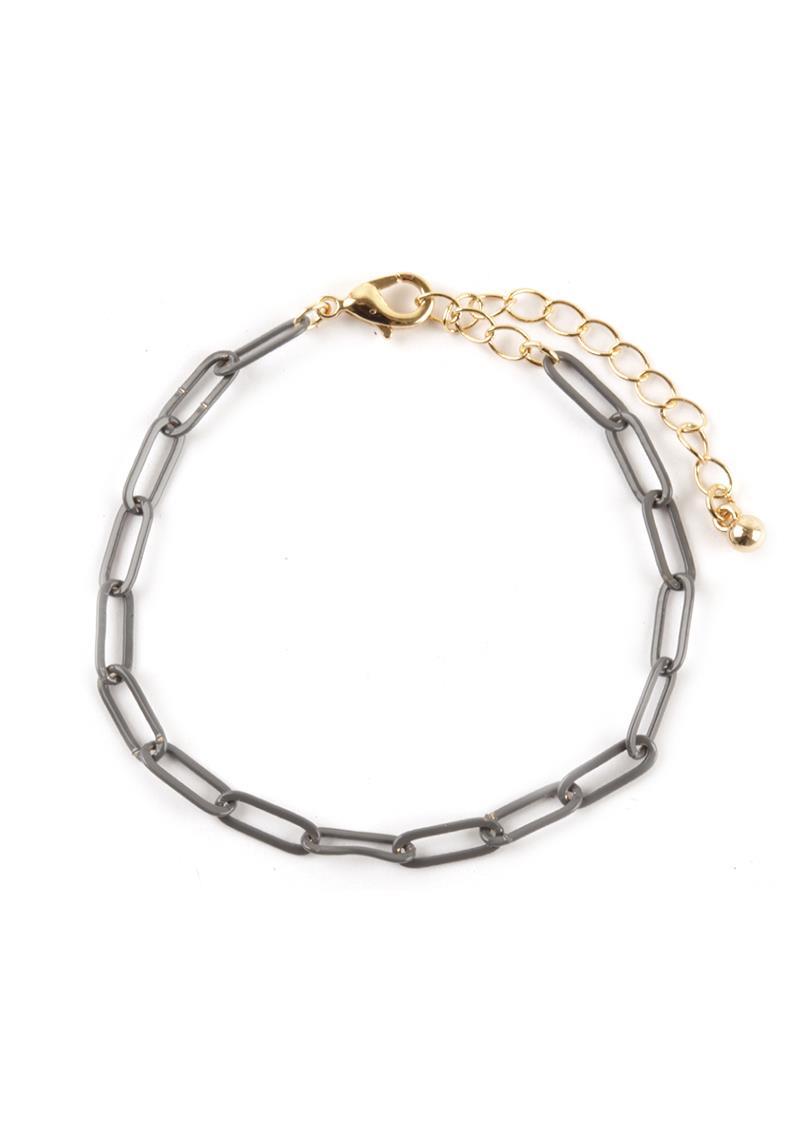 COLOR METAL CHAIN BRACELET