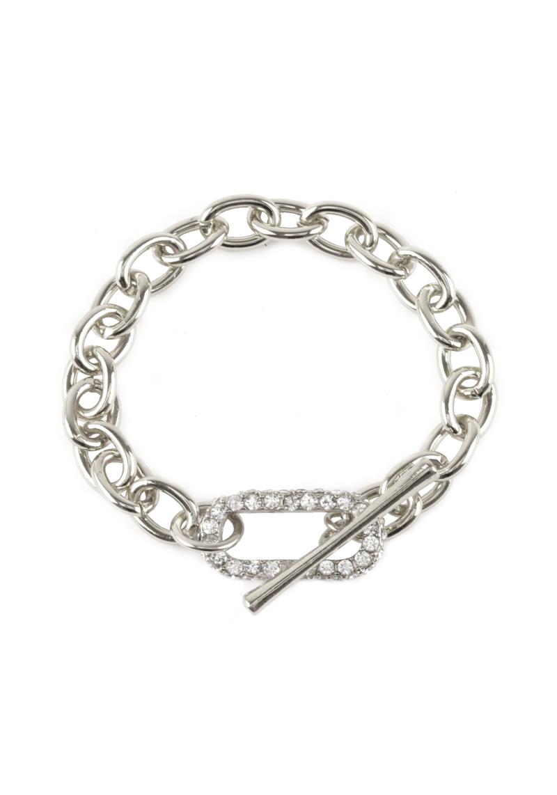 METAL CHAIN TOGGLE CLASP BRACELET