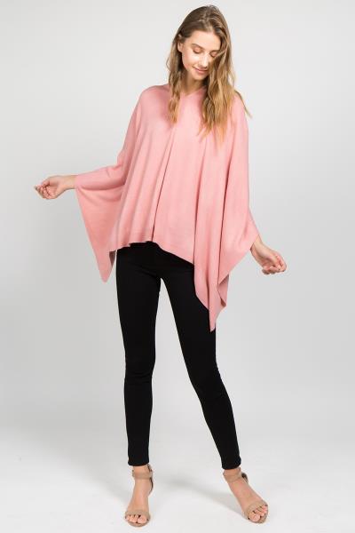 CHIC STYLISH CHENILLE SOLID COLOR PONCHO