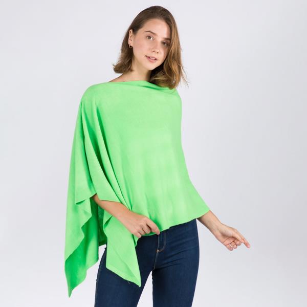 CHIC STYLISH CHENILLE SOLID COLOR PONCHO