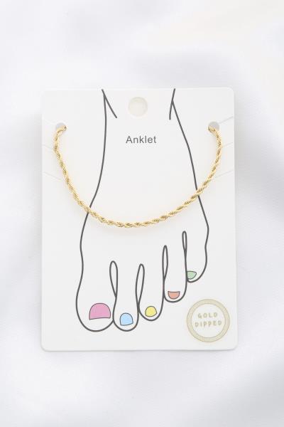 ROPE LINK METAL ANKLET