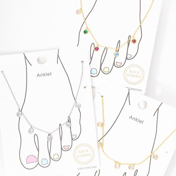 RHINESTONE BEAD ANKLET