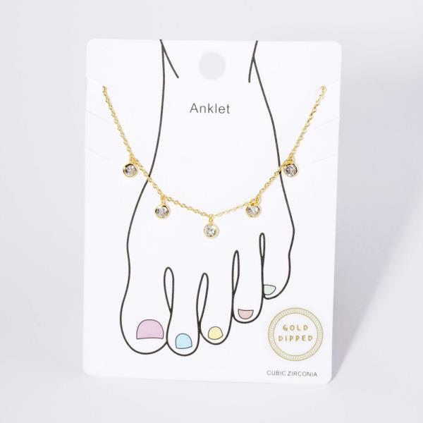 RHINESTONE BEAD ANKLET