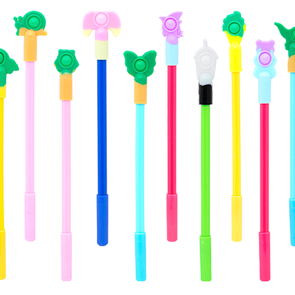 MIX COLORED POPPING PEN TOPPERS (12 UNITS)