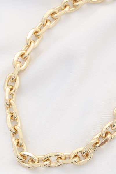 OVAL LINK METAL NECKLACE