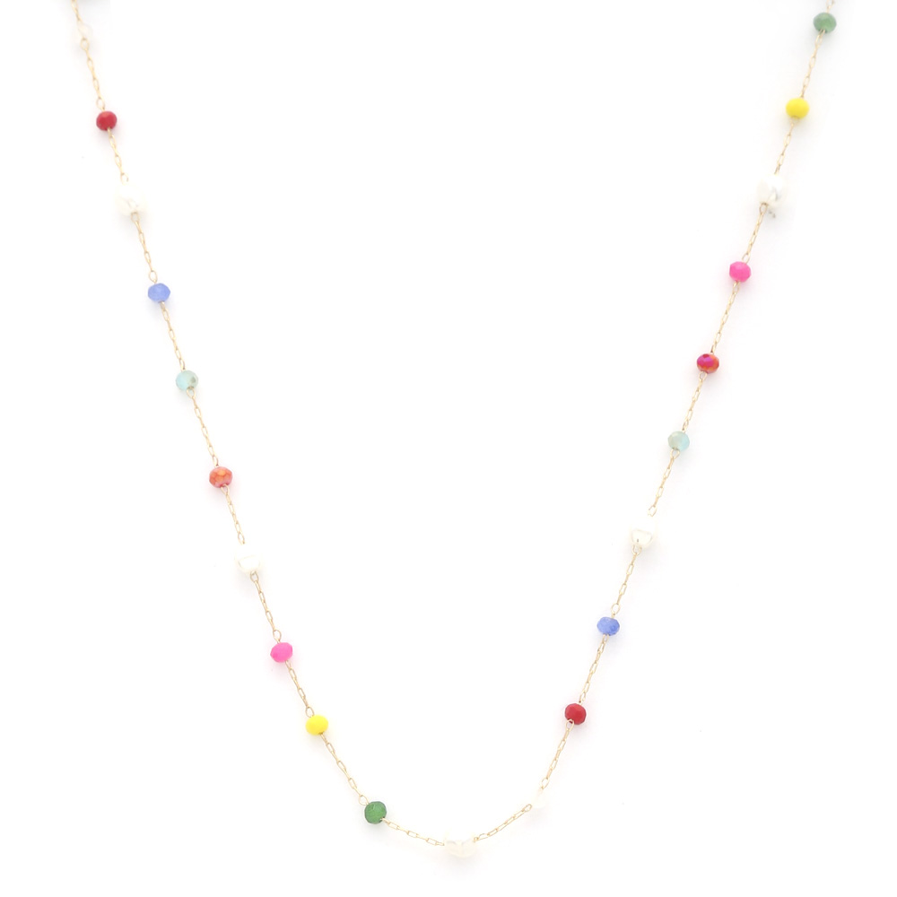 BEADED STATION NECKLACE