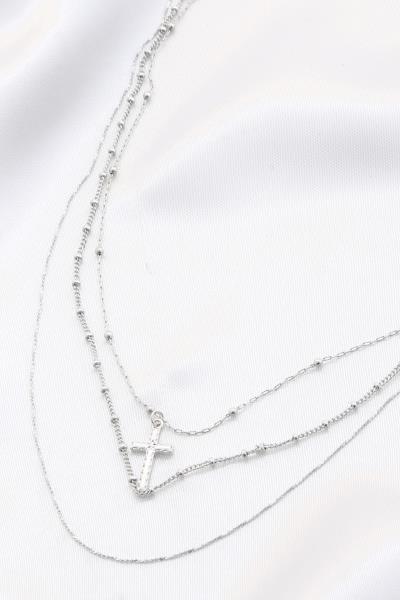 CROSS CAHRM BALL LINK LAYERED NECKLACE