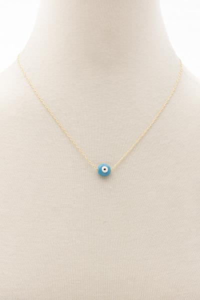 DAINTY CHAIN EVIL EYE BEAD NECKLACE