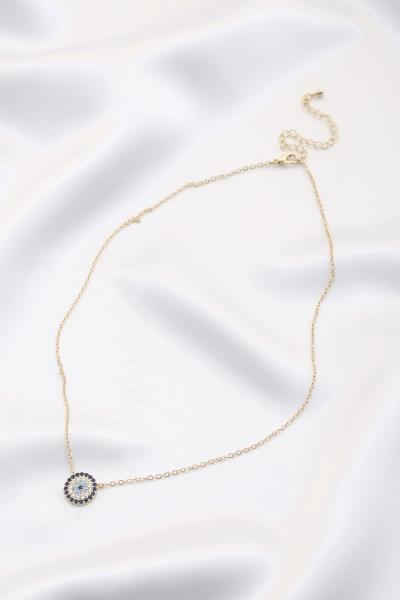 EVIL EYE CRYSTAL PENDANT NECKLACE