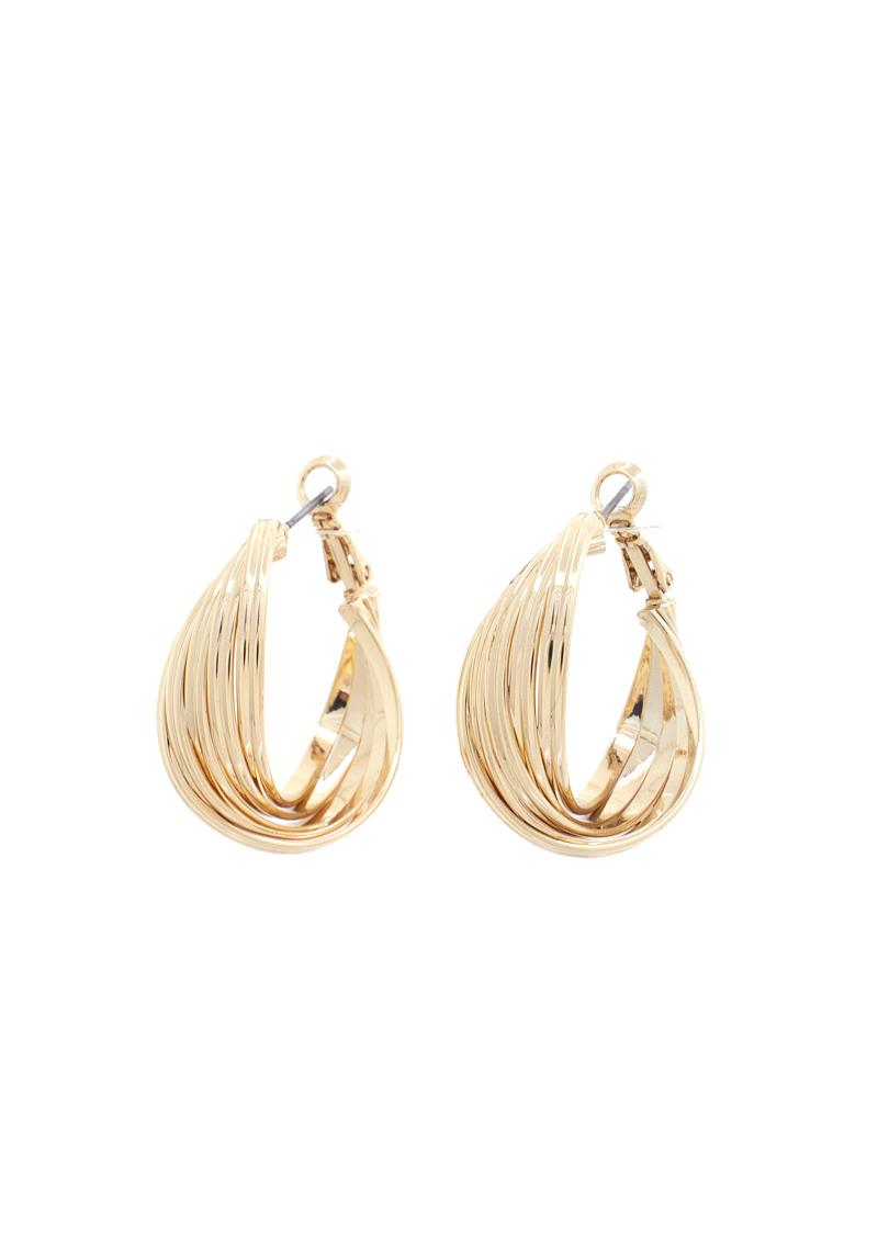 TEARDROP SHAPE METAL EARRING