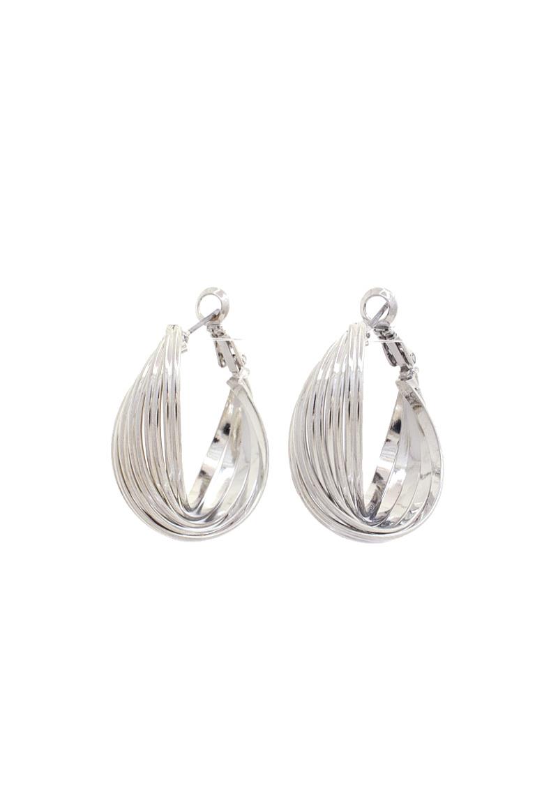 TEARDROP SHAPE METAL EARRING