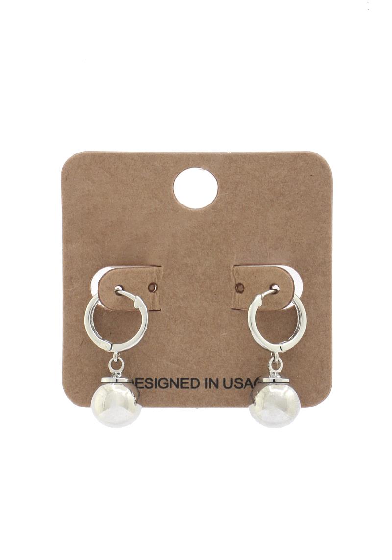 DANGLE METAL HUGGIE EARRING