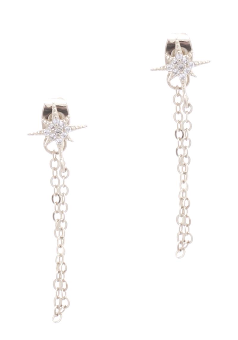 STAR METAL DROP EARRING