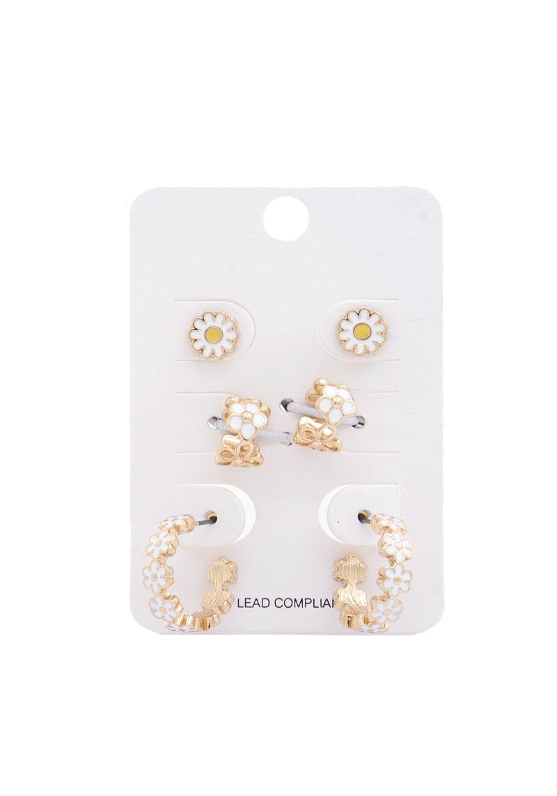 DAISY FLOWER EARRING SET