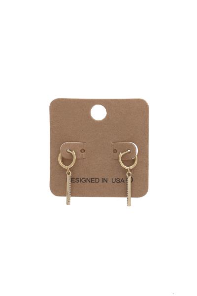 METAL BAR HUGGIE EARRING