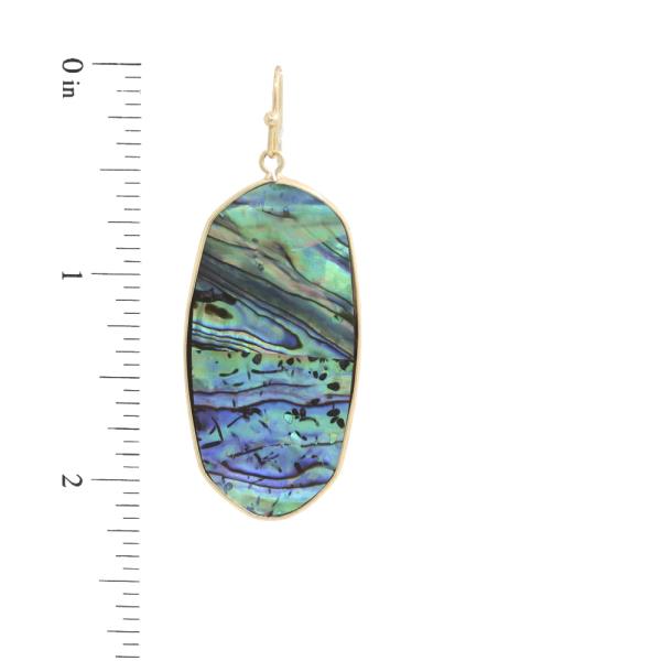 ABALONE OVAL DANGLE EARRING