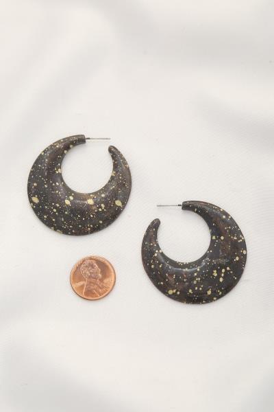 METAL OPEN CIRCLE DROP EARRING