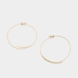 METAL CURVE FRONT AND BACK EARRING