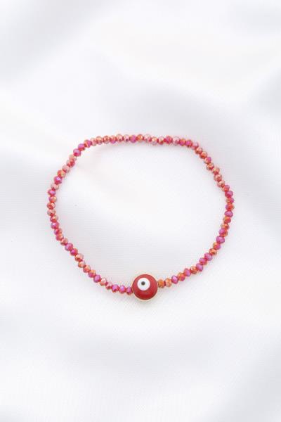 EVIL EYE SEED BEAD BRACELET