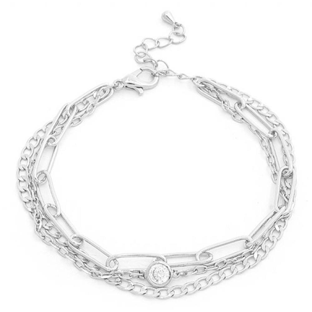 CRYSTAL CHAIN LINK LAYER BRACELET