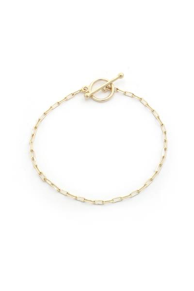 THIN OVAL LINK TOGGLE BRACELET