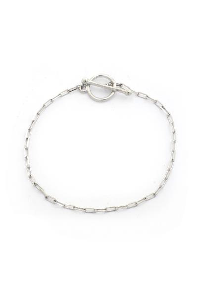 THIN OVAL LINK TOGGLE BRACELET
