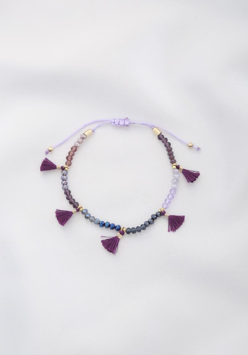 MINI TASSEL BEADED ADJUSTABLE BRACELET