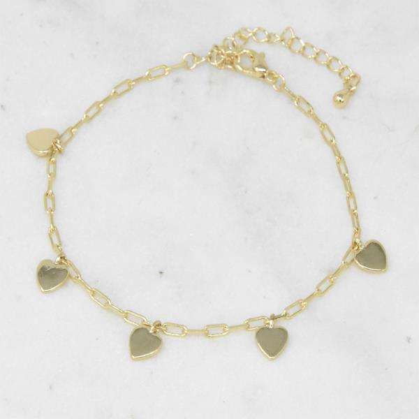 METAL HEART CHARM BRACELET