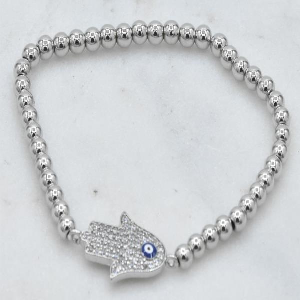 HAMSA METAL BALL STRETCH BRACELET