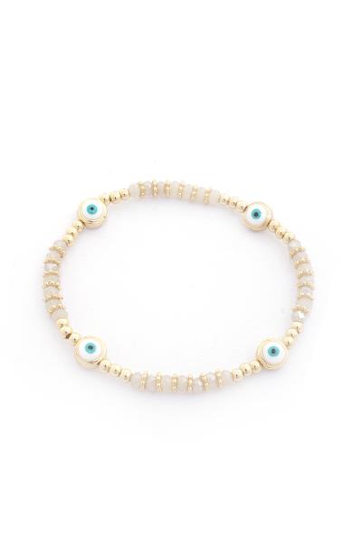 EYE CHARM BEADED BRACELET
