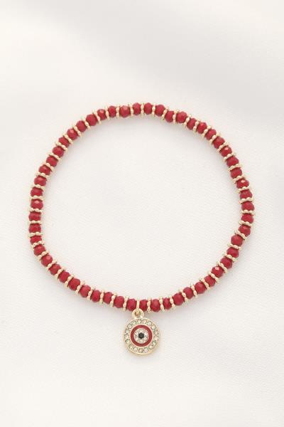 CRYSTAL EYE BEADED BRACELET