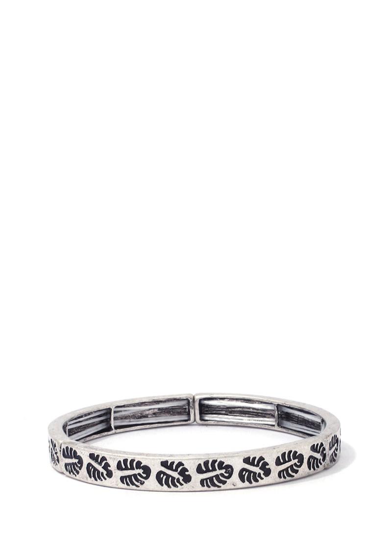TROPICAL LEAF PATTERN STRETCH BRACELET