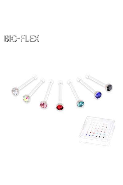 BIO-FLEX CZ STONE NOSE BONE (36 PC)