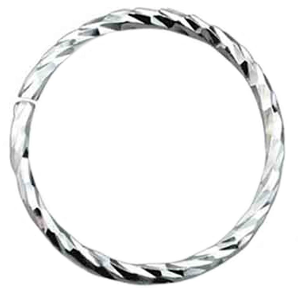 STERLING SILVER TWIST HOOP NOSE RING (20 PC)