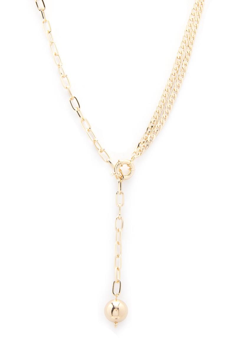 METAL 2 STYLE CHAIN NECKLACE