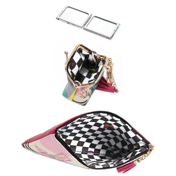 NIKKY BY NICOLE LEE POUCH, COIN PURSE, MIRROR SET 3 PC