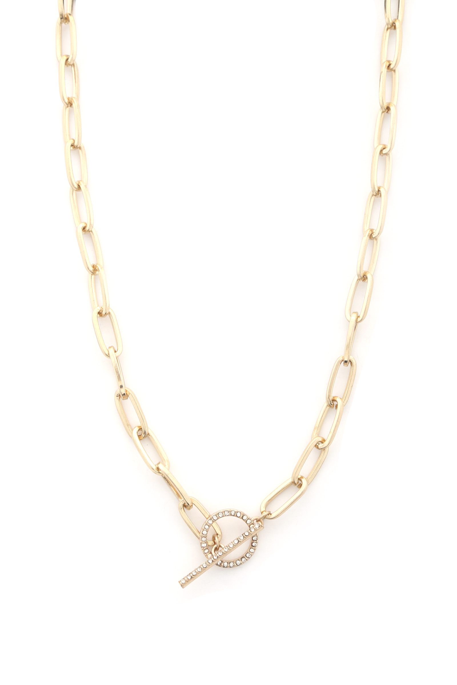 TOGGLE CLASP OVAL LINK NECKLACE