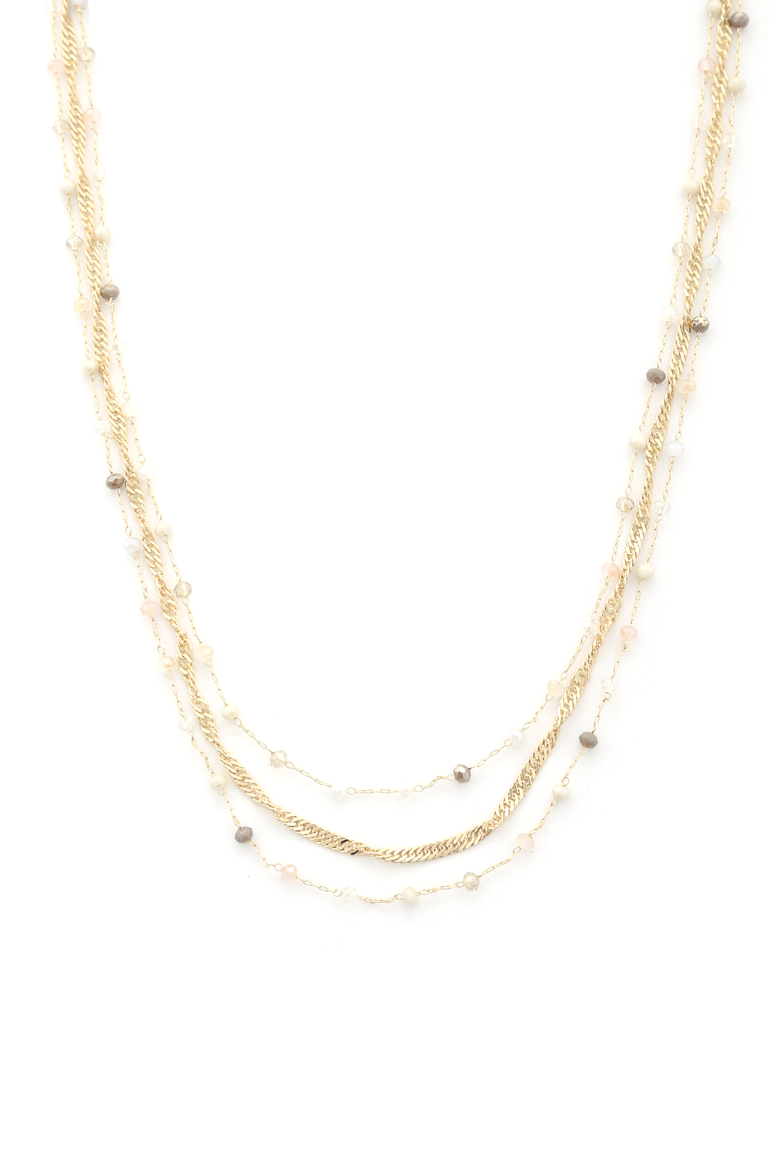 DAINTY BEAD LAYERED NECKLACE