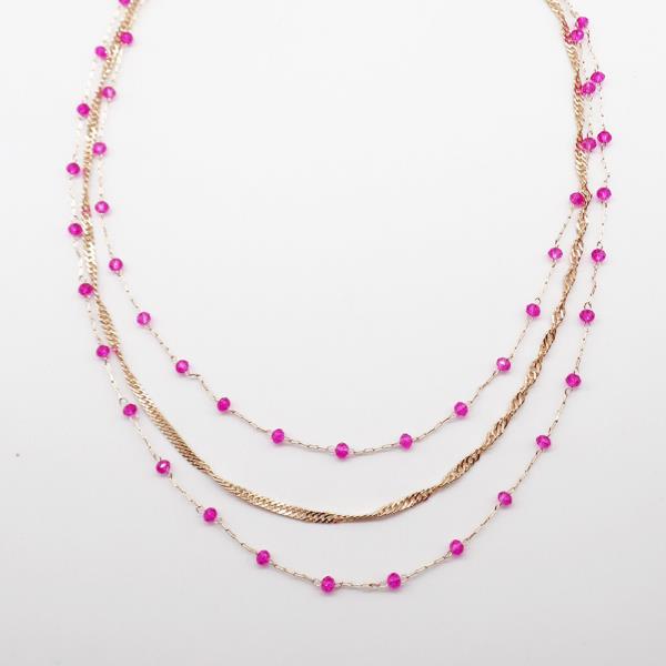 DAINTY BEAD LAYERED NECKLACE