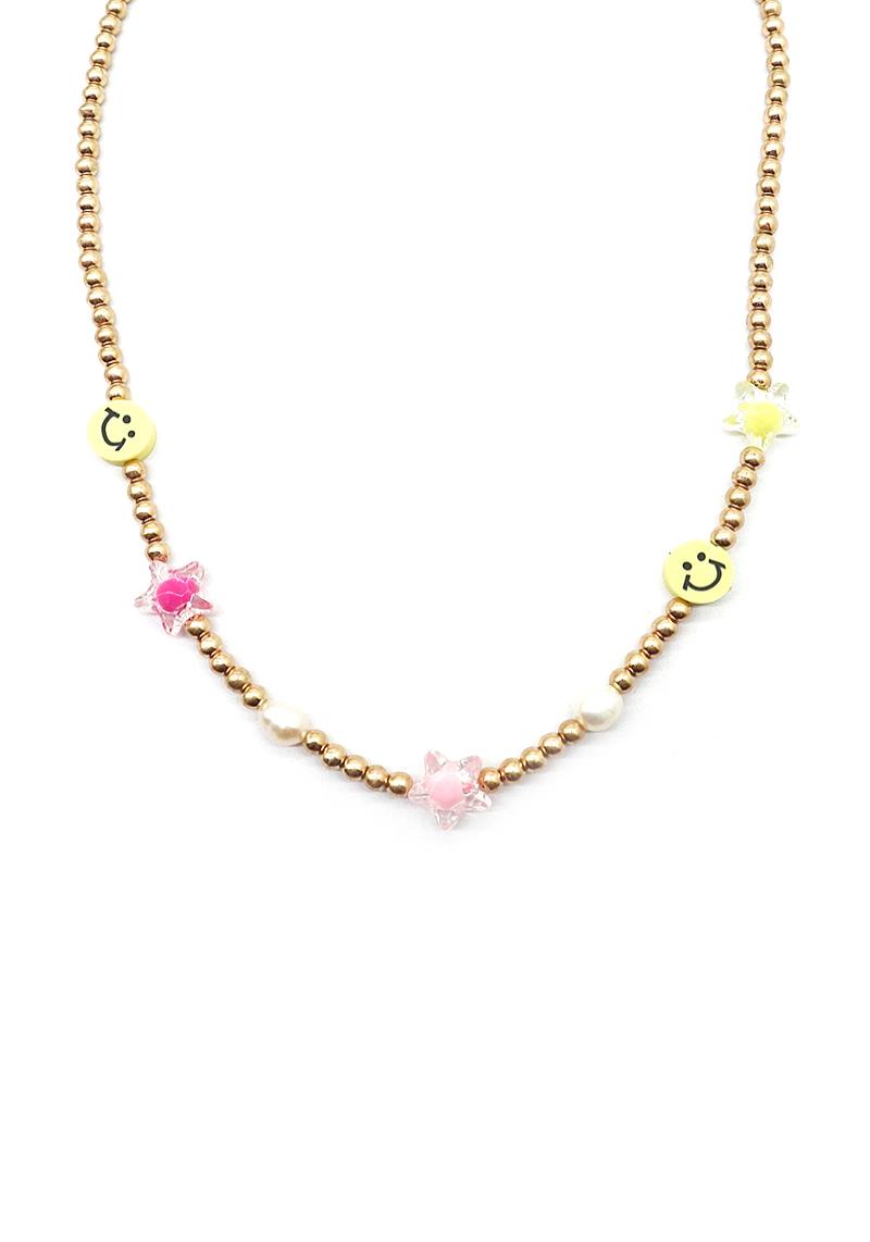 FASHION CHIC BEAD MULTI MIX NECKLACE