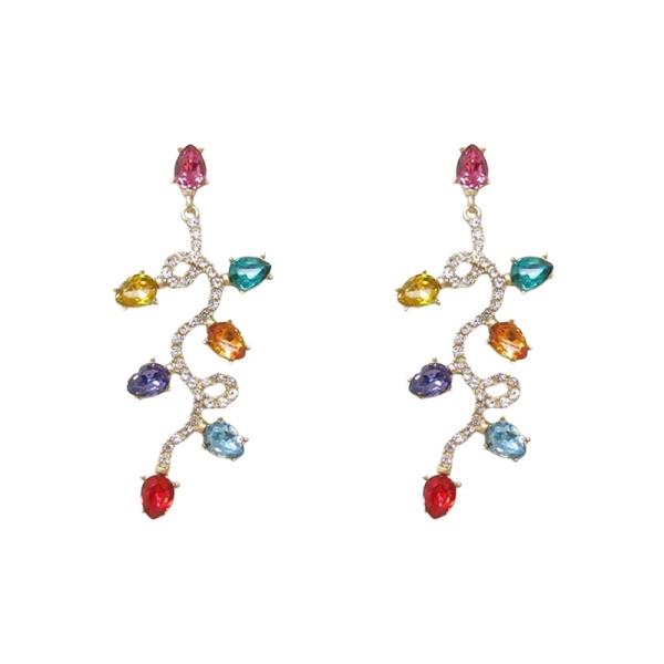 FASHON CRYSTAL TWIRL DESIGN EARRING