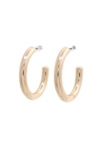 SOLID METAL HOOP EARRING