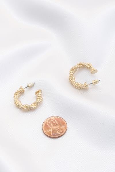 TWIST OPEN HOOP EARRING