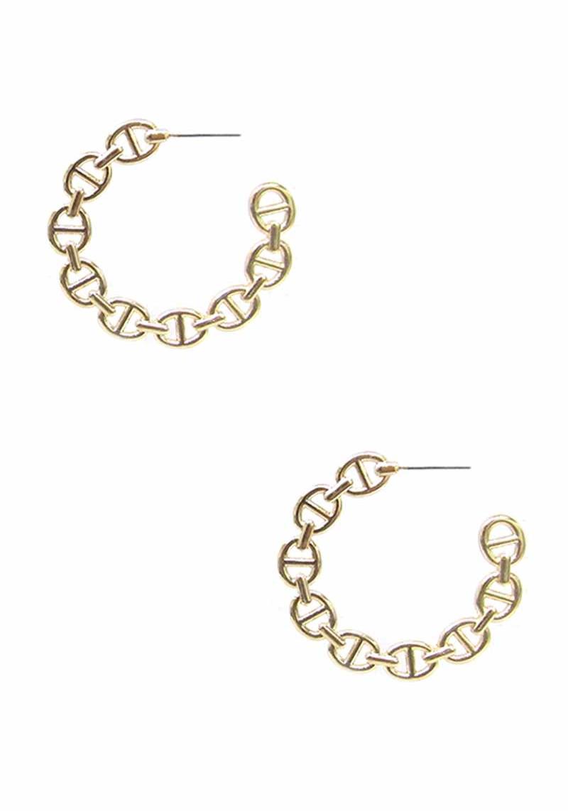 METAL OPEN CIRCLE EARRING