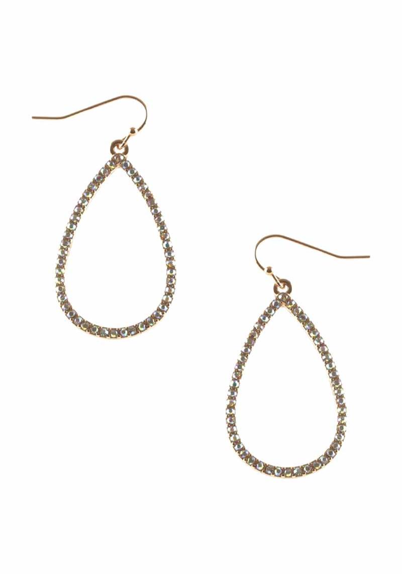 RHINESTONE TEARDROP DANGLE EARRING